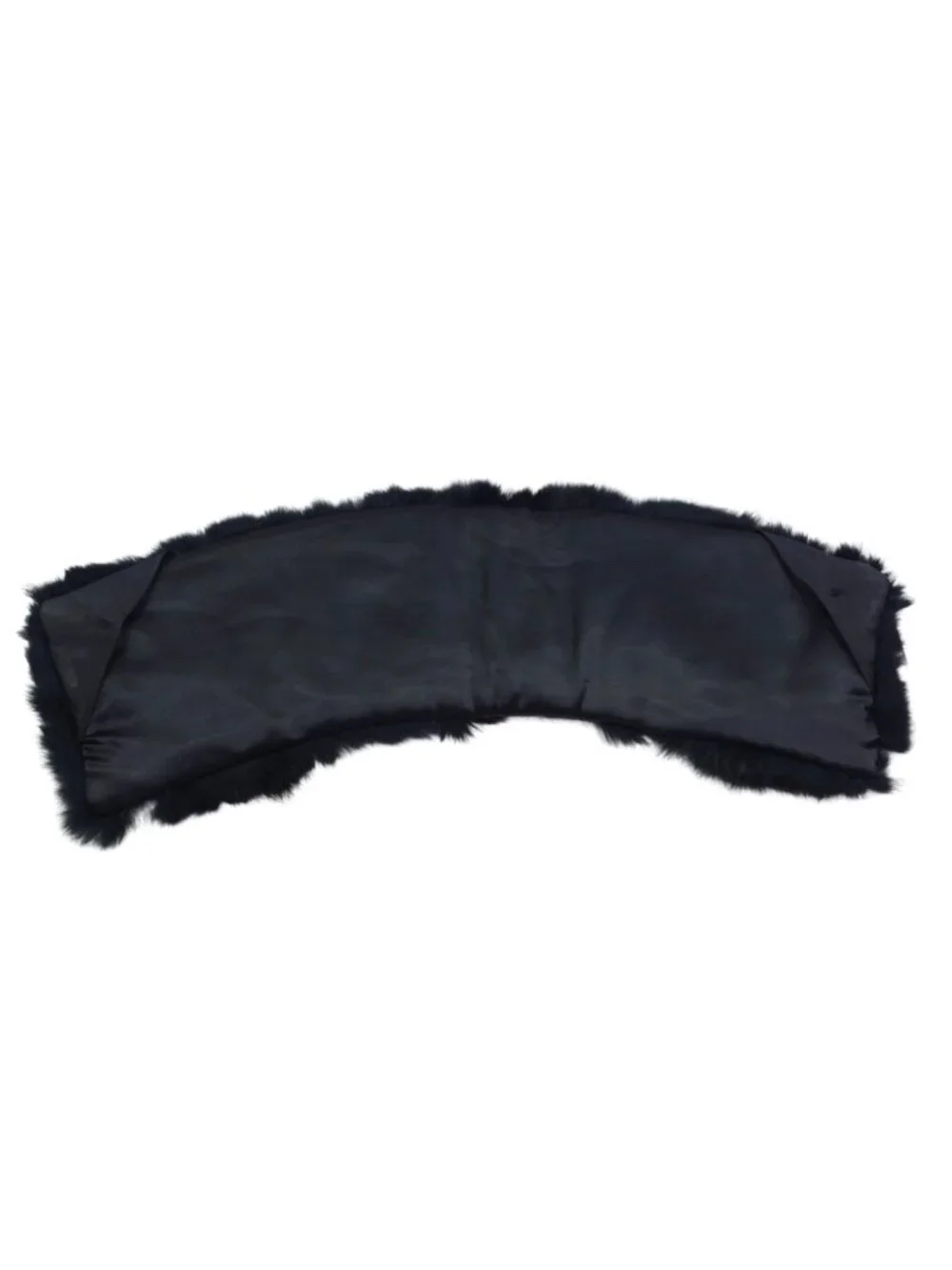 Women's Black Genuine Fur Detachable Collar